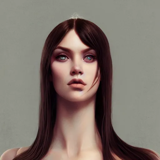 Prompt: young female wearing a full tight curvy long dress, professionally retouched, perfect blue eyes, ultra realistic soft painting, floating long hair, soft facial traits, perfectly detailed linework, symmetrical accurate intricate features, highly detailed, artstation, sharp focus, tom bagshaw