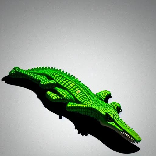 Image similar to cyborg crocodile but minimalistic corporative art, colorful, v - ray, trending on artstation, minimalism