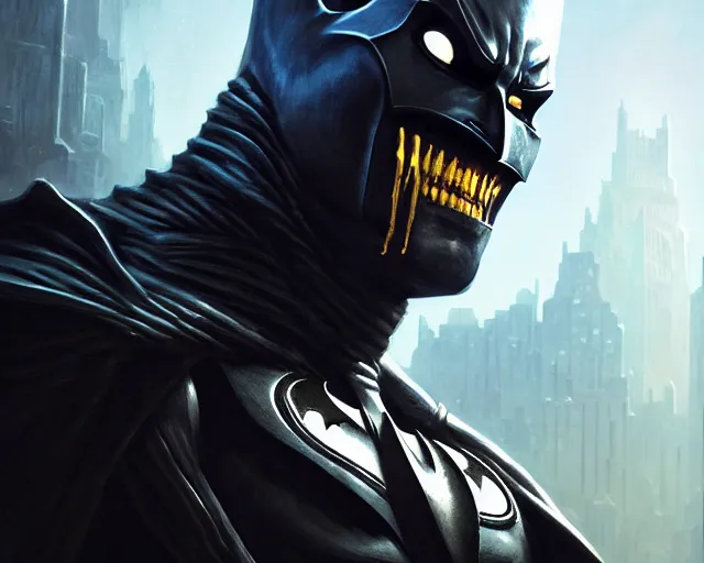 Prompt: highly detailed portrait of mark zuckerberg as the batman who laughs, in mortal kombat 1 1, stephen bliss, unreal engine, fantasy art by greg rutkowski, loish, rhads, ferdinand knab, makoto shinkai and lois van baarle, ilya kuvshinov, rossdraws, tom bagshaw, global illumination, radiant light, detailed and intricate environment