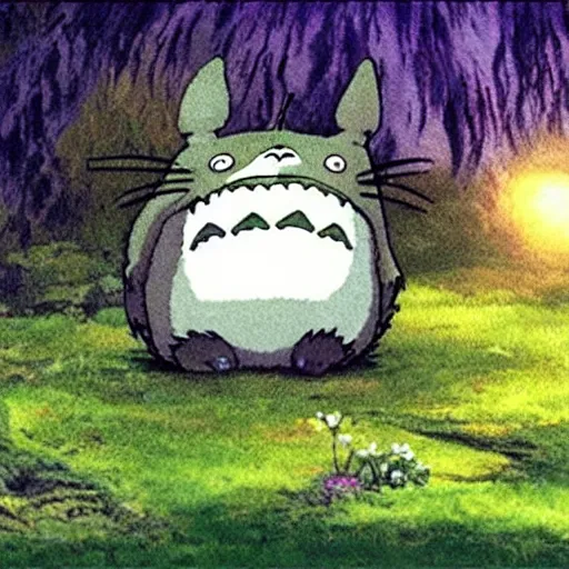 Prompt: totoro sleeping in the spirit forest made by studio ghibli, high quality, high details, smooth, 4 k