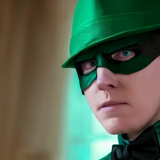 Prompt: film still of Paul Dano as Riddler in a new Batman movie