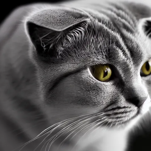 Prompt: scottish fold, photo realistic