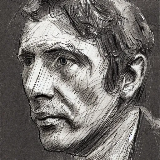 Image similar to a realistic yet scraggly portrait sketch of the side profile of a stern and sophisticated alex kapranos, trending on artstation, intricate details, in the style of frank auerbach, in the style of sergio aragones, in the style of martin ansin, in the style of david aja, in the style of mattias adolfsson