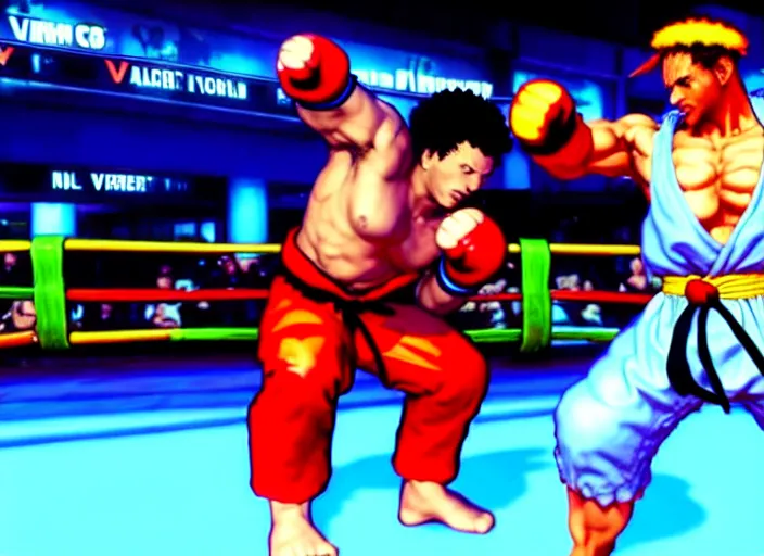 Prompt: eric andre in street fighter v ( 2 0 1 7 ), dynamic pose, official media, ps 4 in - game cinematic, 5 k