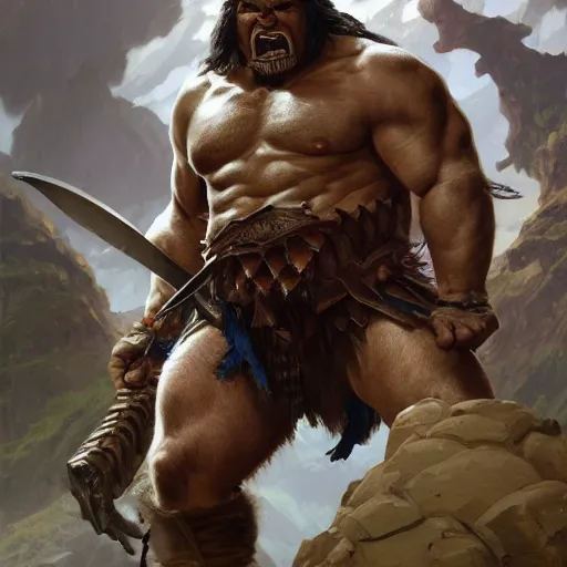 Image similar to upper body portrait of a heavily armoured hulking herculean chiseled john candy as a fantasy barbarian pirate orc ork, sunrays, cinematic lighting, photorealistic, octane render, 8 k, depth of field, 3 d, art by artgerm and greg rutkowski and alphonse mucha and uang guangjian and gil elvgren and sachin ten