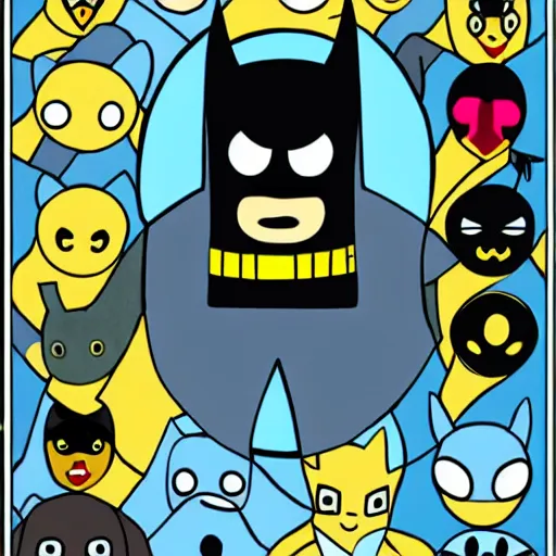 Prompt: batman as adventure time character