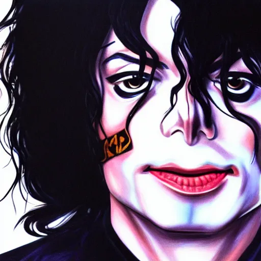 Image similar to ultra realistic portrait painting of michael jackson, art by masashi kishimoto, 4 k, naruto artstyle, cel shaded, highly detailed, epic lighting