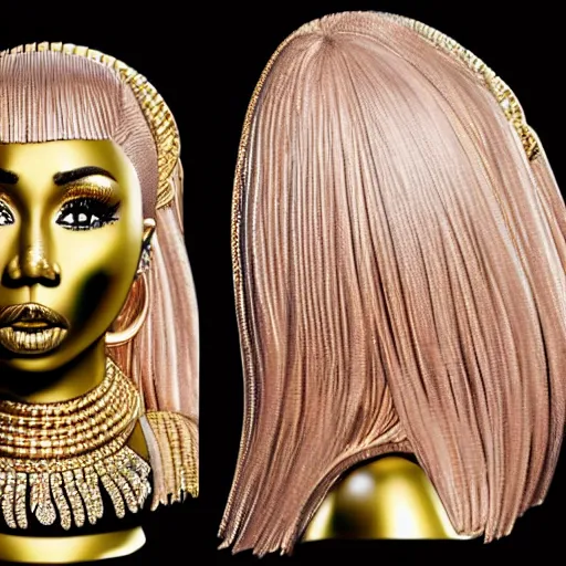 Image similar to gold bust of nicki minaj