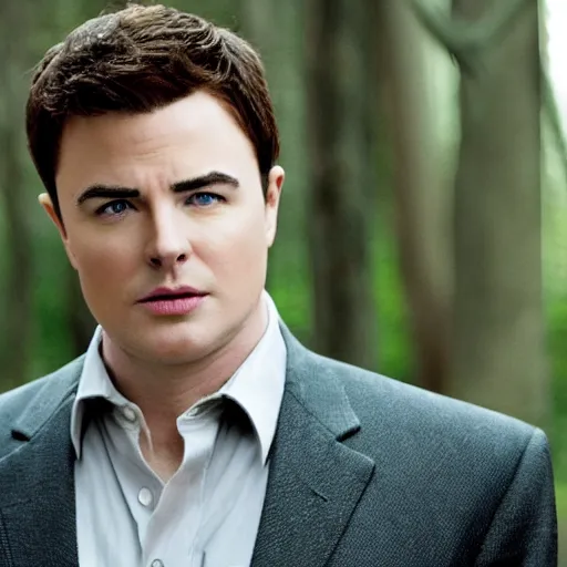 Image similar to A still of Seth MacFarlane as Carlisle Cullen in Twilight (2008), golden eyes