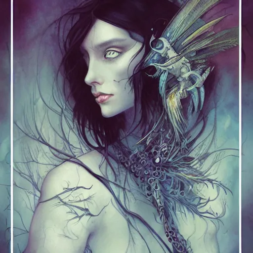 Image similar to a portrait in the style of anna dittmann and gerald brom and arthur rackham.