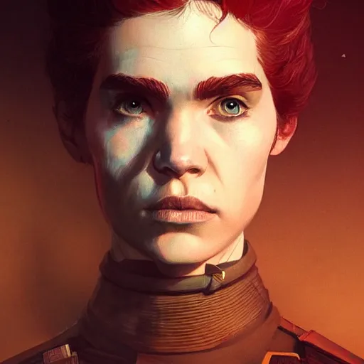 Image similar to Portrait of Grimes in Dune 1984, illustrated by Greg Rutkowski, trending on artstation, artstationHQ, artstationHD, 4k, 8k