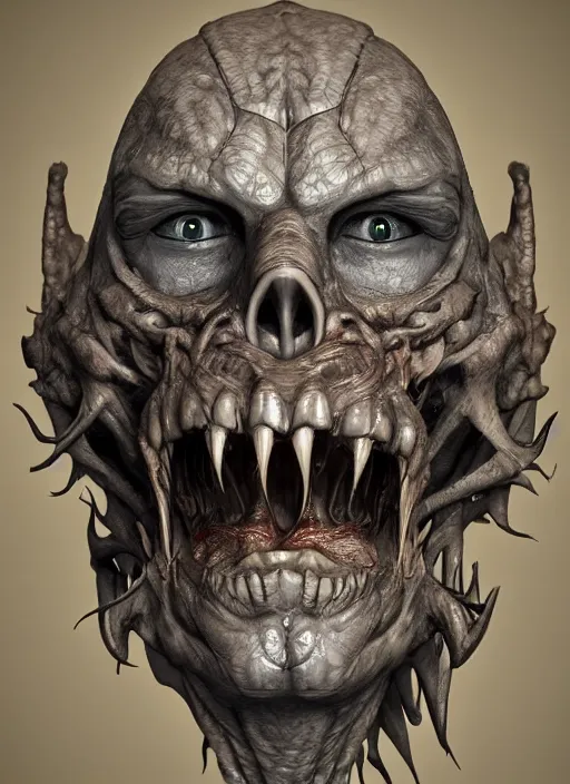 Prompt: monster anatomy face, ross tran, anatomical, highly detailed sculpture, intricate detailed, ommatidia, 8 k, cinematic atmosphere, post - processing