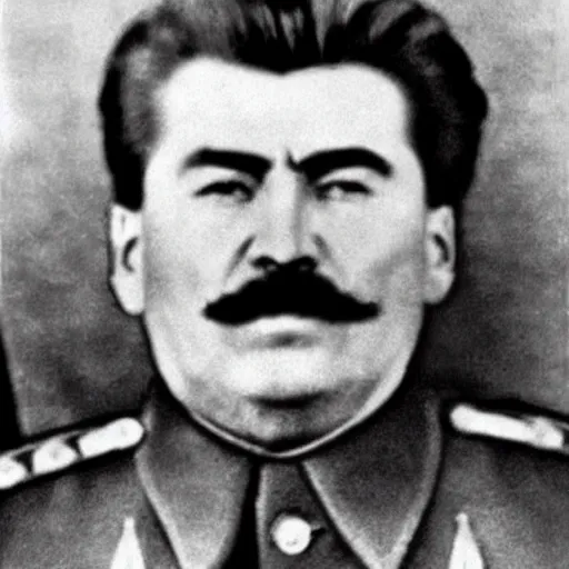 Image similar to close up photo of joseph stalin standing on his knees, crying so bad, and asking for forgiveness from hundreds of thousands of people