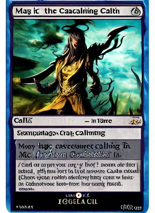Image similar to magic the gathering card named the calling