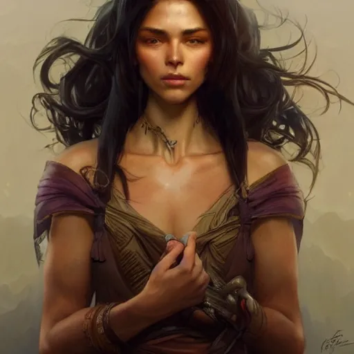 Prompt: beautiful, strong, mixed race, female face, fantasy, highly detailed, digital painting, artstation, concept art, smooth, sharp focus, illustration, art by artgerm and greg rutkowski and alphonse mucha