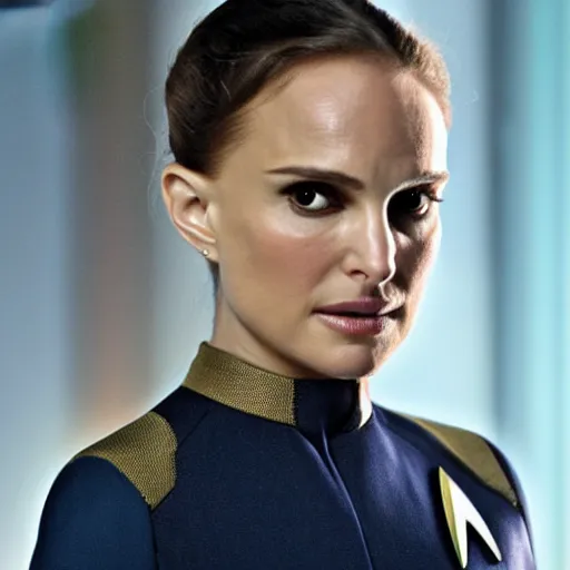 Prompt: Natalie Portman in Star Trek, (EOS 5DS R, ISO100, f/8, 1/125, 84mm, crisp face, facial features)