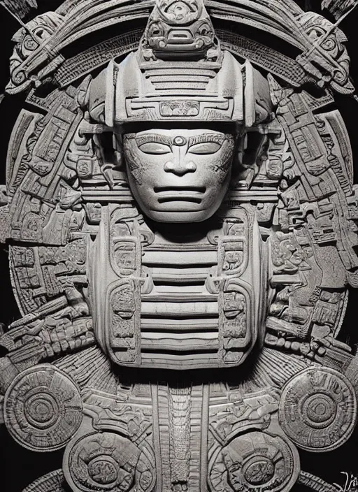 Image similar to digital _ painting _ of _ mayan god _ by _ filipe _ pagliuso _ and _ justin _ gerard _ symmetric _ fantasy _ highly _ detailed _ realistic _ intricate _ port