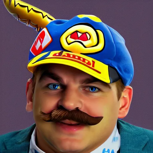 Prompt: Portrait of Max Verstappen as Wario, nintendo, high detail, realism, 4k