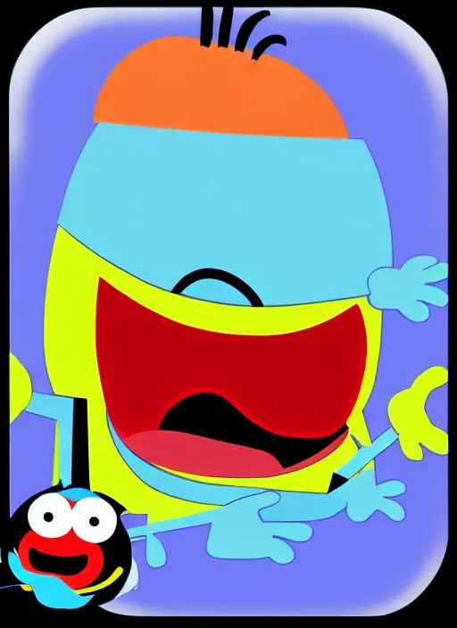 Prompt: little mr screaming face by jim henson and roger hargreaves!!! unreal engine