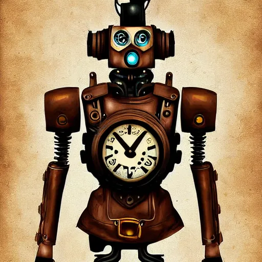 Image similar to robot fox, steampunk style, digital art