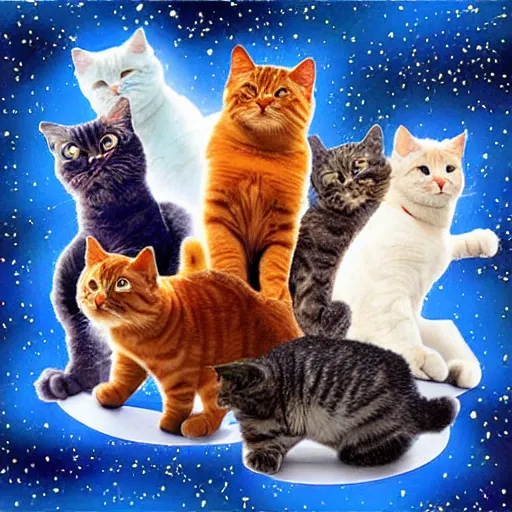 Image similar to ultra cats in space