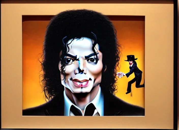 Image similar to michael jackson made of pretzel, matte painting, 3 - d highly detailed, in the style of mark ryden,