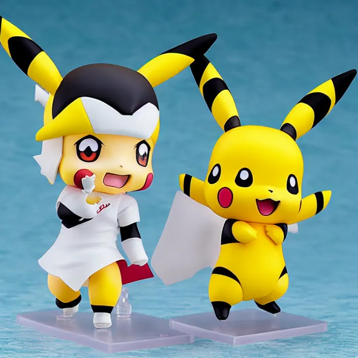 Image similar to Pikachu, An anime Nendoroid of Pikachu, figurine, detailed product photo