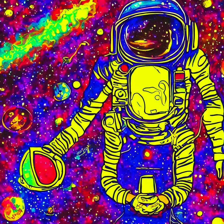 Image similar to psychedelic astronaut