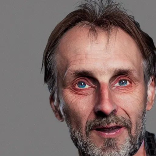 Prompt: photo of jurgen schmidhuber as god