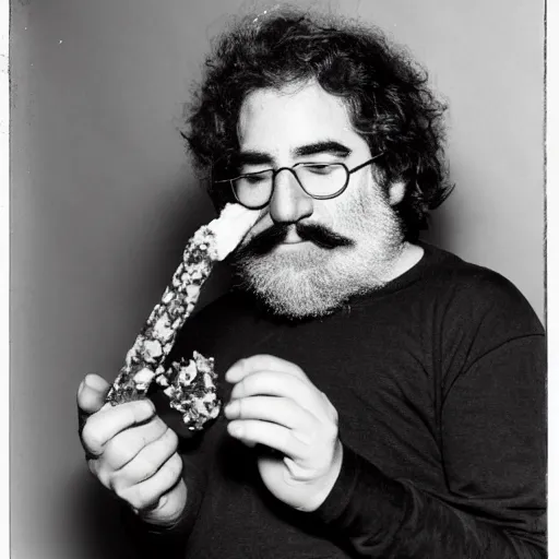 Prompt: jerry garcia smoking a fat joint