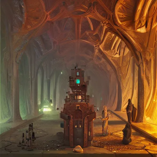 Image similar to A Magical space potion that allows you to talk in a shop, structure,cute,Symmetrical face,highly detailed,elegant,Marc Simonetti and Caspar David Friedrich, Trending on artstation