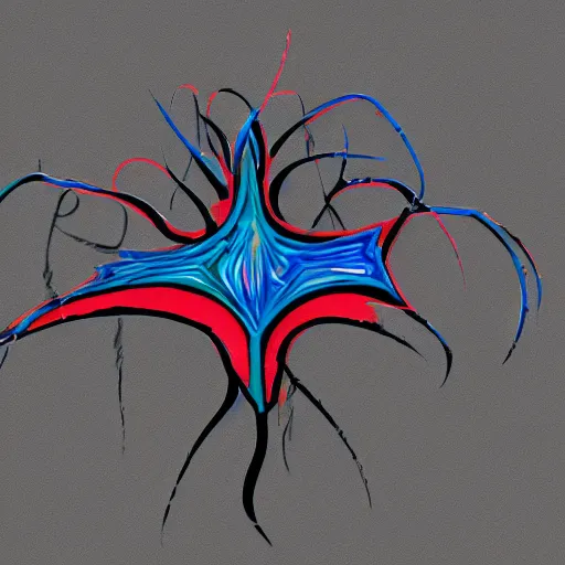 Prompt: neuron edges graphic style painted on a car