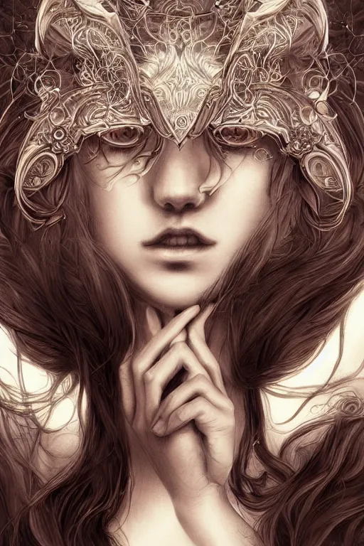 Prompt: Ethereal Wolf, intricate detail, ornate, conceptual art, soft light, dynamic, art by artgerm