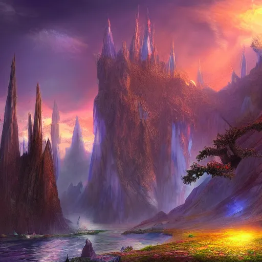 Image similar to Fantasy Realm, MMO, Digital Art, 4k