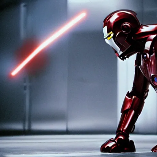 Image similar to Movie still of Ironman-Darth Vader