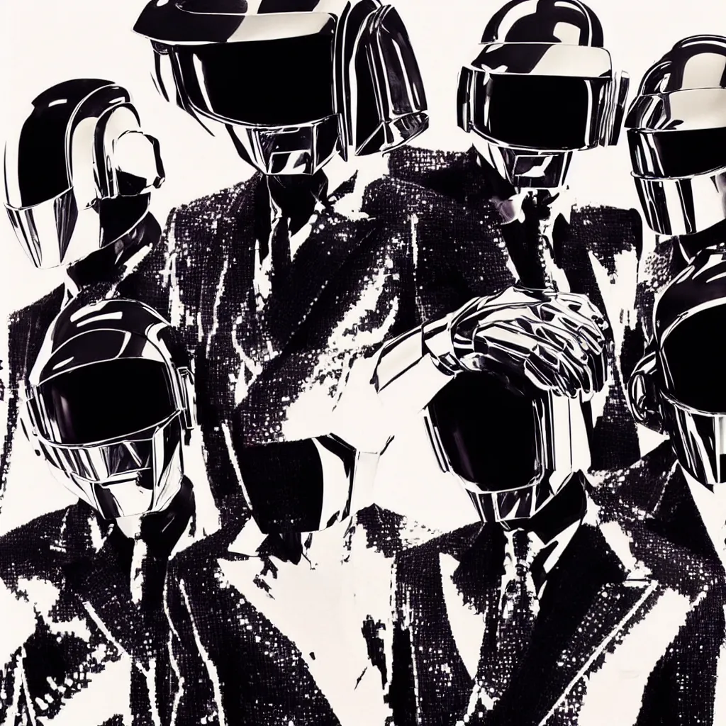 Prompt: album cover for Daft Punk\'s new album