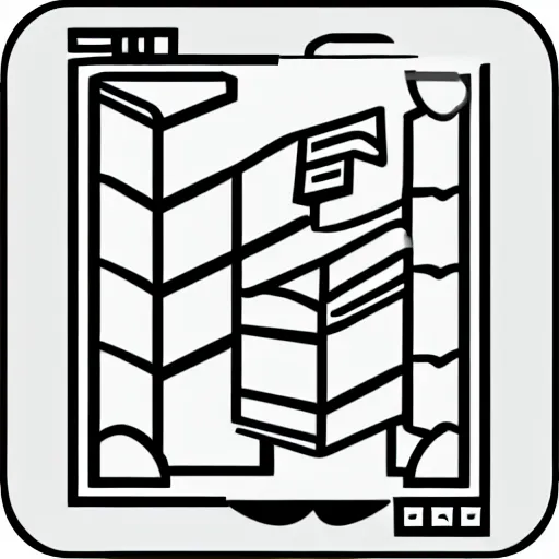 Image similar to An icon of a pdf file in a line drawing style