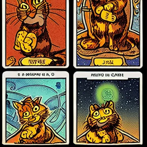 Image similar to Garfield tarot card