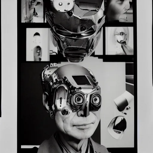 Image similar to A Japanese-French cyborg, portrait, Taschen, by David Bailey