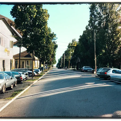 Image similar to photo of suburban street, Kodak Ultra F9, 35mm