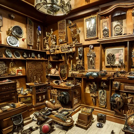 Image similar to An enormous treasure room filled with artifacts, jewels and treasures lost to time, ultra-high definition, 4K, museum quality photo
