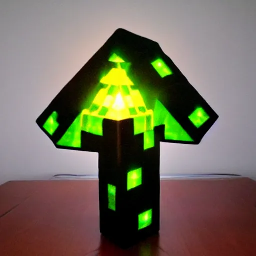 Image similar to a minecraft obsidian lavalamp