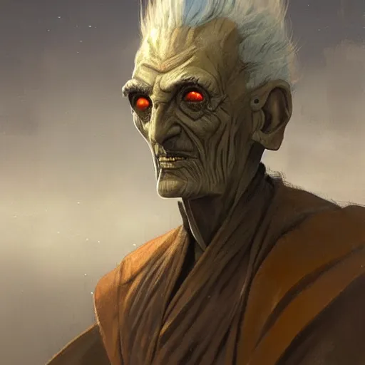 Image similar to concept art viceroy nute gunray from star wars prequels by greg rutkowski