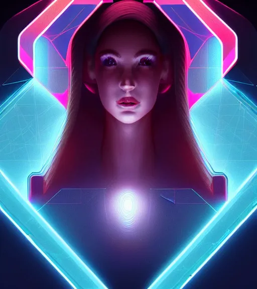 Image similar to symmetry!! russian prince of technology, solid cube of light, hard edges, product render retro - futuristic poster scifi, lasers and neon circuits, beautiful russian princess, intricate, elegant, highly detailed, digital painting, artstation, concept art, smooth, sharp focus, illustration, dreamlike, art by artgerm