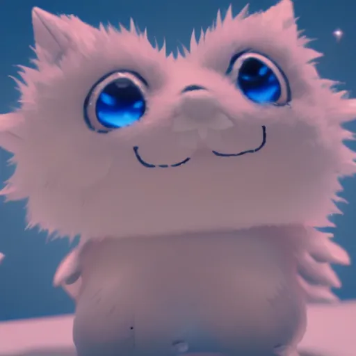 Image similar to The Child of Togepi and Vulpix, Cute, realistic, unreal engine