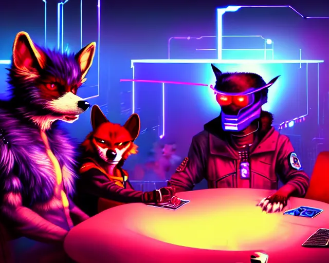 Image similar to high - resolution photograph from a cyberpunk era furry fandom convention ( midwest furfest 2 0 4 7 ), taking place after the genetic revolution and quantum singularity. photorealistic.