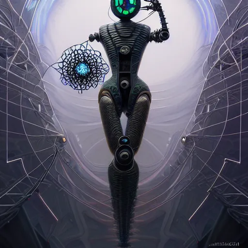 Image similar to low angle shot of a cyberpunk radiolarian gazmask robot character, intricate, elegant, highly detailed, centered, digital painting, artstation, concept art, smooth, sharp focus, illustration, artgerm, Tomasz Alen Kopera, Peter Mohrbacher, donato giancola, Joseph Christian Leyendecker, WLOP, Boris Vallejo