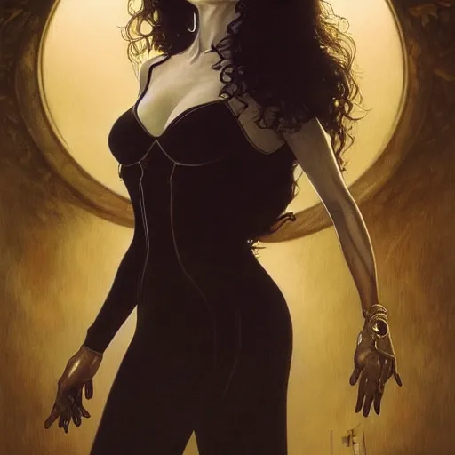 Image similar to ultra realistic illustration, deanna troi as death of the endless, the sandman, intricate, elegant, highly detailed, digital painting, artstation, concept art, smooth, sharp focus, illustration, art by artgerm and greg rutkowski and alphonse mucha