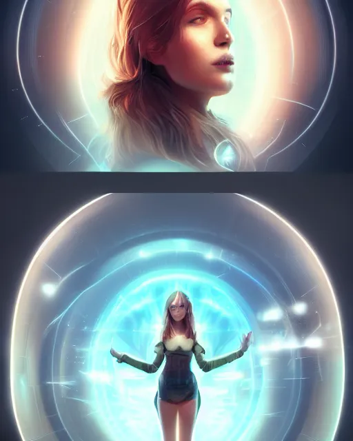 Prompt: beautiful girl in a wormhole character concept style, by Mateusz Urbanowicz, beautiful girl, 8k character concept art, by WLOP, cinematic lighting, trending on artstation, symmetrical portrait symmetrical, highly detailed CGsociety, hyper