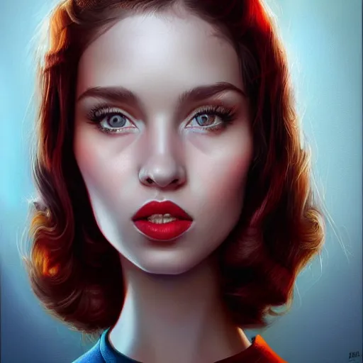 Prompt: red stewart portrait, Pixar style, by Tristan Eaton Stanley Artgerm and Tom Bagshaw.